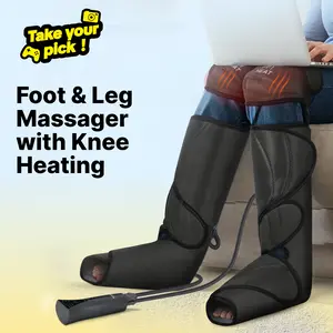 【FIT KING】Air Compression Leg Massager with Knee Heating for Enhanced Comfort - Includes Handheld Controller leg massager with knee relaxation Massaging Device for Relaxing Foot Spa Machine fathersday gift summerwins