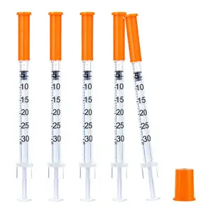 100 Pack 31G-1/4"(6mm) 0.3cc/mL Lab Supplies Disposable Liquid Measurement Tool Individually Wrapped