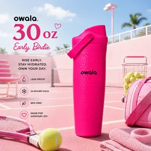 Owala FreeSip 30oz “Early Birdie” Limited Edition Leak-Proof Stainless Steel Water Bottle Gift for Girl, Aesthetic Cup, Pink Girl Tiktok Viral
