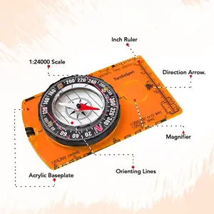 1PC Advanced Compass for Hiking, Camping, and Backpacking, Includes Ruler, Perfect Gift for Kids, Single Pack Directional Compass