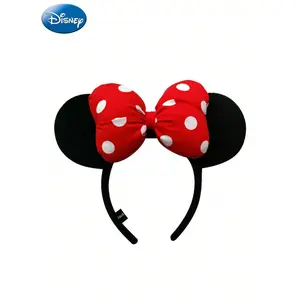 Disney Officially Licensed Mickey & Minnie Earrings Headband, Cute Cartoon Decorative Hair Band, Perfect for Parties & Gifts, Hair Accessories, Bow Headbands