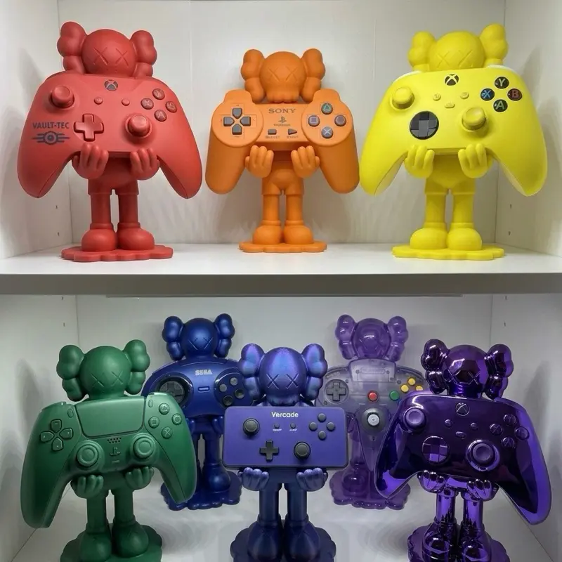 KAWS Console Controller Storage Rack - Anti-Slip Surface Desktop Accessory for PS5, PS4, Nintendo Switch, Xbox Series X/S Controllers