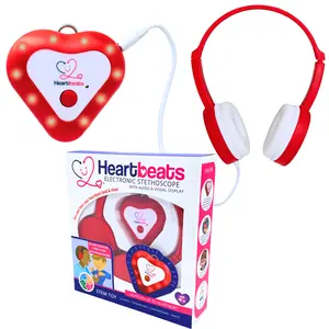 Heartbeats Electronic Stethoscope with 10X Amplification & Visual Display for Kids Ages 4+ STEM Toy For Boys & Girls - Real Working Stethoscope For Kids Doctor Role Play Kit & Listening to the Real Heartbeat LOUD & CLEAR!