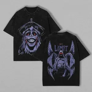 Sung Jin Woo Solo Leveling Statue of God Graphic Tee | Vintage Washed Heavy Cotton T-Shirt | Y2K Anime Streetwear Menswear | Manga Lover Gift