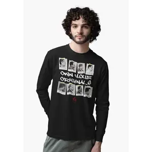 Own Your Originals Fitted Long Sleeve Crew Neck T-Shirt Summer Medium Length 100% Soft Cotton Chicago Originals Design