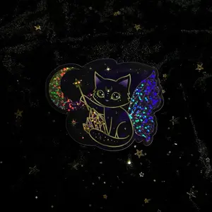Crystal Fairy Kitty Cat Glitter Holographic Sticker by Moonstruck Crystals