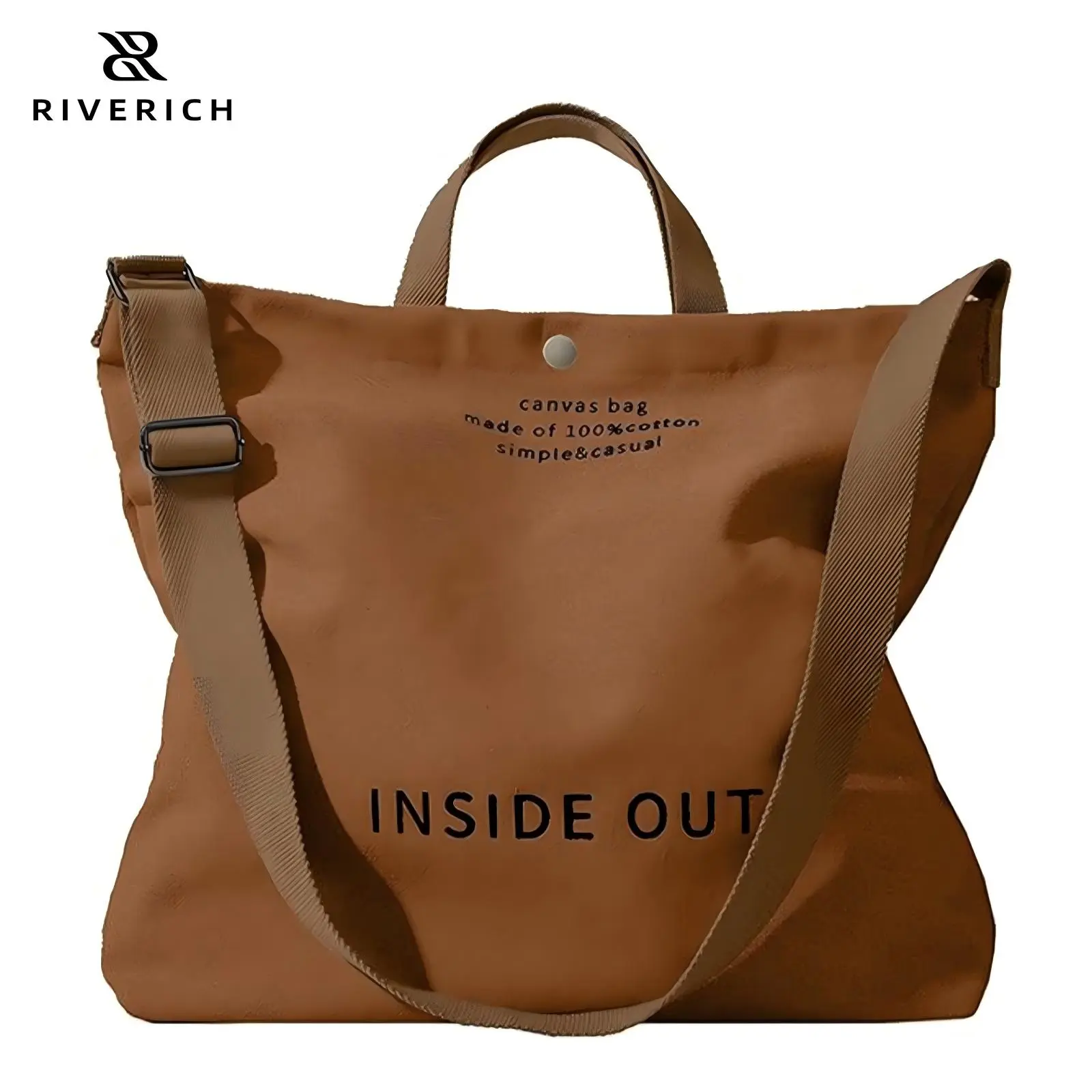 RIVERICH Women's Canvas Tote Bag - Organized Favorites, Adjustable Strap, Graphic Design, Magnetic Closure, Switch Carry Modes, Carry Handle, Casual/Work/College Use, Work Bags for Women