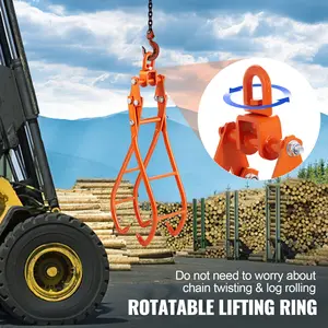 Timber Claw Hook, 28 Inch 4 Claw Log Grapple For Logging Tongs, Swivel Steel Log Lifting Tongs, Eagle Claws Design With 2205 Lbs Loading Capacity For Tractors, ATVs, Trucks, Forklifts