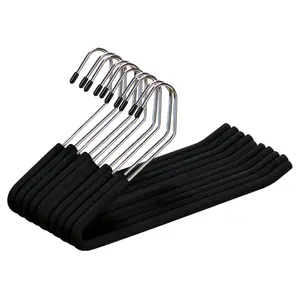 Non-slip Pants Hanger, 10pcs Open Ended Non Slip Sponge Padded Yoga Pants Hanger, Space Saving Hanger for Closet, Wardrobe, Clothes Organizer, Hanging