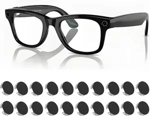 LED Light Blocking Stickers Compatible with Ray Ban Meta Wayfarer/Skyler/Headliner and Oakley Meta HSTN Smart AI Glasses Accessories, Low-Tack Restickable Blackout Light Covers Sticker(20Pcs)