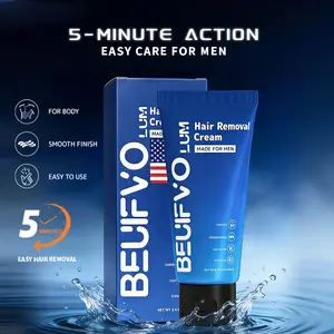 【HudsonVale】Men's Intimate Hair Removal Cream - 100ml Gentle Foam Soothing Hypoallergenic Masculine Cream-Based Gentle Hair Depilatories, Dermatologically Tested, Fast-Action Body Care Cosmetic