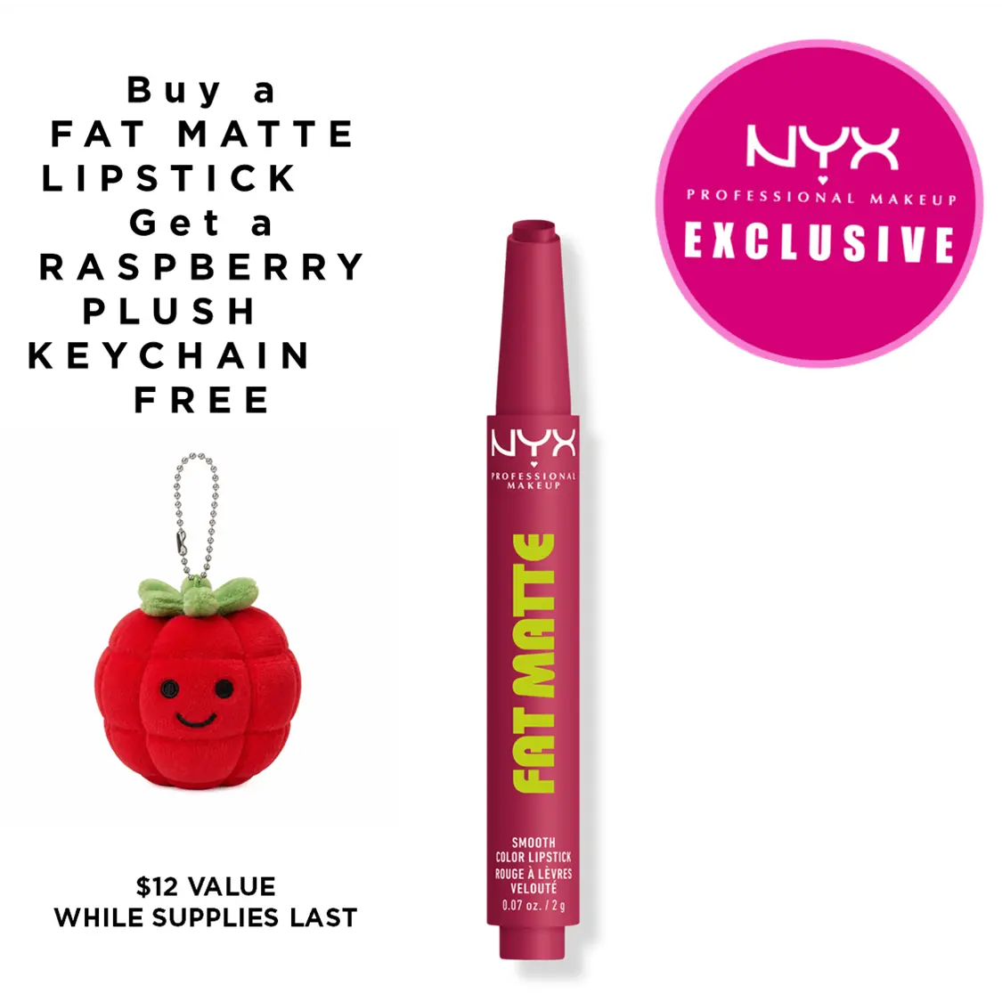 Fat Matte Lipstick - Smooth Color Lipstick with Cushion-Soft Formula - Moisutrizing, Lightweight, Creamy Pigments, NYX Professional Makeup Fat Matte Lipstick - Smooth Color Lipstick with Cushion-Soft Formula - Moisutrizing, Lightweight, Creamy Pigments, NYX Professional Makeup
