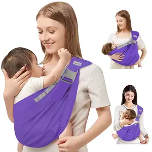 Baby Sling Carrier Newborn to Toddler Updated Adjustable One Shoulder Labor-Saving Baby Holder Carrier Tollder Sling Carrying 7-45 lbs Soft Breathable Fabric for All Seasons