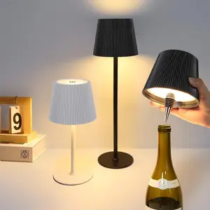 Rechargeable LED Wine Bottle Table Lamp, Touch Control Night Light, Stylish Home Decor for Bedroom and Dining Room