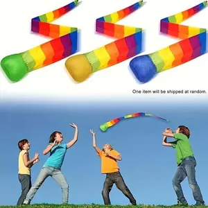 1 pack, children's throwing ball toys, meteor ball sensory integration training equipment, ribbon wind resistance soft ball, soft tail meteor ball children's outdoor throwing hand throw, rainbow ball training interactive game toys, Soft Ball Design