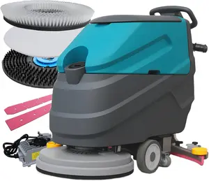 KARHDIR C7 Walk Behind Commercial Floor Scrubber Machine, 22" Cleaning Width, 31.5" Suction Width, 18.5 Gallon Solution Tank, 15.9 Gallon Recovery Tank, 32000 Sqft/h, Complete Set of Parts