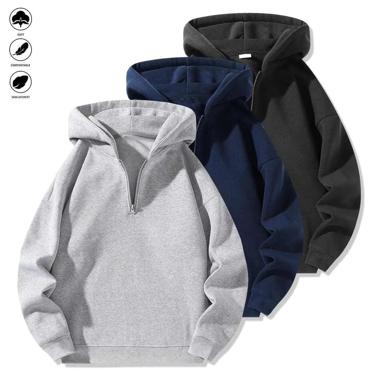 Men’s half-zip pullover shirt, suitable for everyday casual wear and outdoor sports/running; men’s athletic shirts, casual sweaters, men’s long-sleeve tops, summer vibe, summer scenery, back-to-school gifts, couples’ styles. super  villain  hoodie
