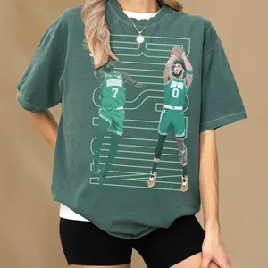 Jayson Tatum Jaylen Brown Shirt, Retro Boston Basketball Graphic T-Shirt, Jason Tatum Bootleg Shirt, Gift for Boston Fans, Boston Basketball Shirt ,  Boston Celtics Shirt, Boston T Shirt, Boston Graphic Tees, Boston Celti shirt for men, Cotton Fabric
