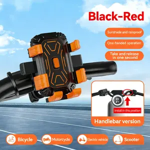 Motorcycle/electric Bike Phone Holder, Bicycle Riding Navigation Stand, Shockproof Phone Mount, Secure Holder Smartphone, Handlebar Phone Holder, Rearview Mirror Phone Stand, Universal Smartphone Holder
