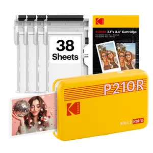 KODAK Mini 2 Retro 2x3 Portable Photo Printer, 38 Sheets, Bluetooth Smartphone Printer for iPhone & Android, Instant Color Prints, 4PASS Dye Sublimation