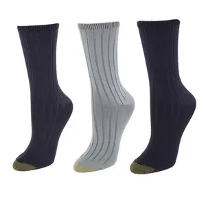 Gold Toe Women's Ultra Sof Verono Crew Socks (Pack of 3), Mid Calf Socks