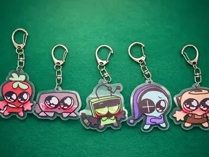 Dandy's World Inspired Keychain: Vee, Shelly, Sprout,Pebble, and Astro!