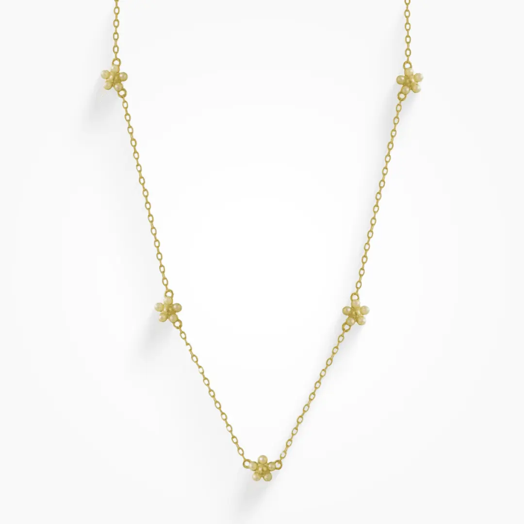 EVRY JEWELS Gold or Silver Plated Women's Daisy Dreams Necklace