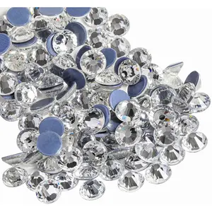 Hotfix Rhinestones, 288pcs Flatback Crystal Rhinestones for Crafts Clothes DIY tion, Crystal, SS30, 6.3-6.5mm