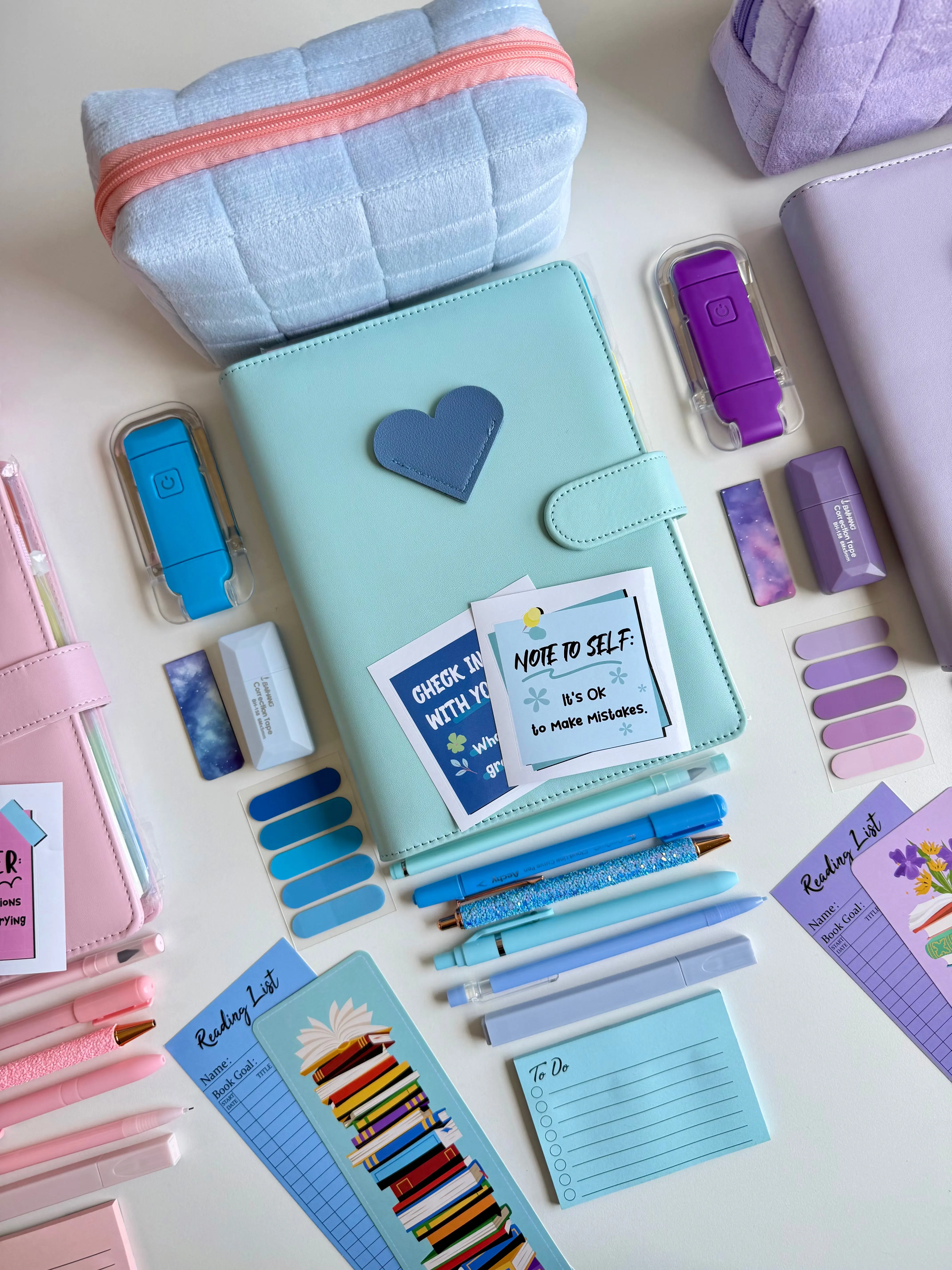 Aesthetic Bookish Stationery Set with Binder