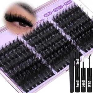 168 Spiky Lash Clusters, Dense Eyelash Bundles with Pointed Tips, Wispy Cluster False Eyelashes, 12-20mm D Curl, Fluffy Individual Lashes, Makeup, Volume Lashes