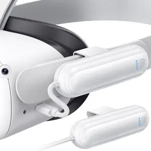 Pack for Oculus Quest 2, 2 Pack 20000mWh Extended  for  Quest 2 Accessories, 10W   VR Headset , Lightweight and Portable Charger for Extra 2-4H Playtime