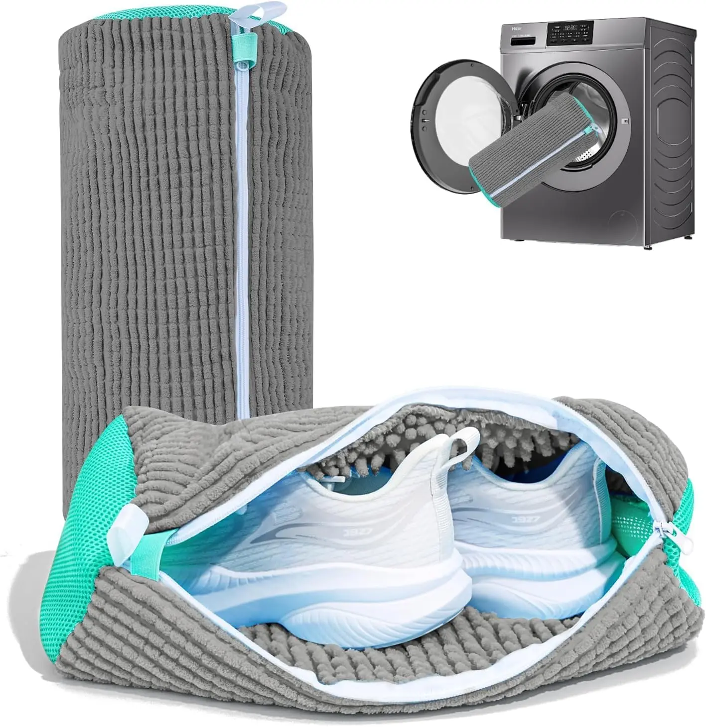 Laundry Shoe Washing Bag for Washing Machine - Protect Your Footwear during the Wash Accessories shoe washing,Mesh Accessory mesh laundry，Reusable Shoe Cleaning Bag for Sneaker Tennis Shoes Unstain Cleaner Kit,back to school