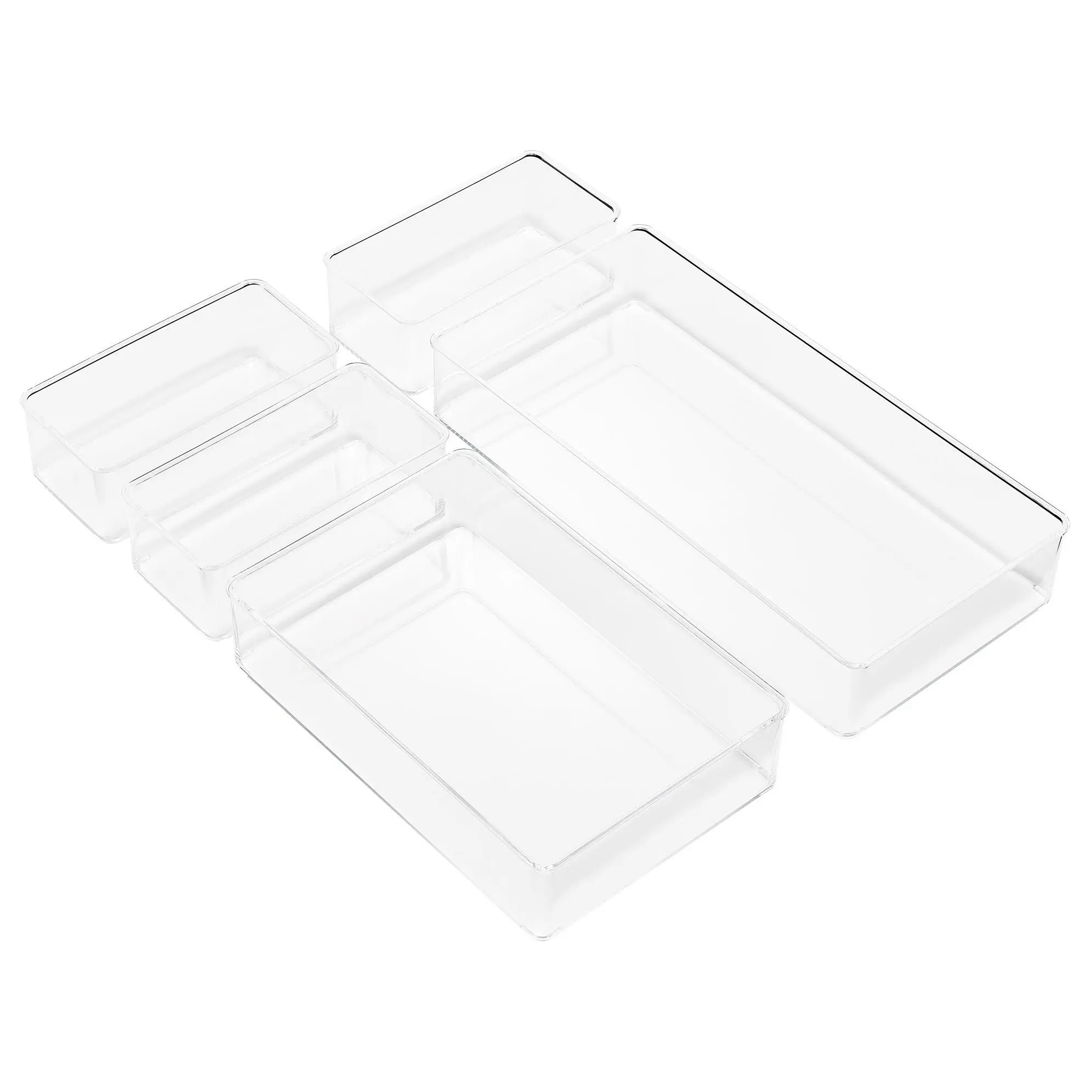Sorbus 5-Piece Narrow Drawer Organizer Set for Makeup Sorbus 5-Piece Narrow Drawer Organizer Set for Makeup