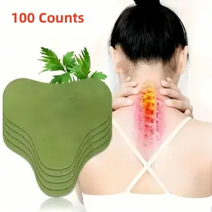Mugwort Shoulder & Neck Patches, 100pcs/set Soothing Pain Patches, Joint Waist & Knee Joint Care Stickers, Personal Care Products