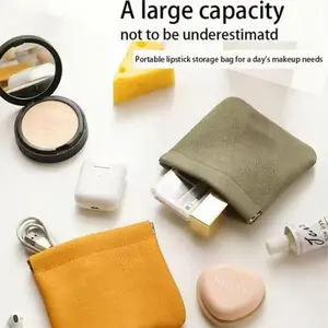 3PCS Small Cosmetic Bag Women's Mini Portable Makeup Storage for Lipstick & Accessories Travel Set Large Capacity Not to be Underestimated