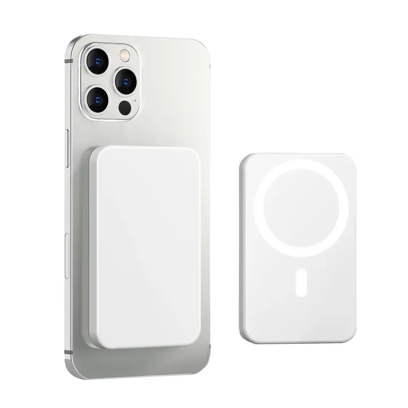 5000mAh Magnetic Power Bank, MagSafe-Compatible Wireless Portable Charger, Compact Battery Pack for iPhone 12–17 Series, Works Best with Magnetic Cases summerwins