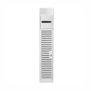 WOWZILLA Small Bathroom Storage Cabinet, White Bathroom Cabinet for Small Spaces, Next to Toilet Storage Slim Bathroom Organizers and Storage Cabinet with Shelves and Two Ventilation Door Holes