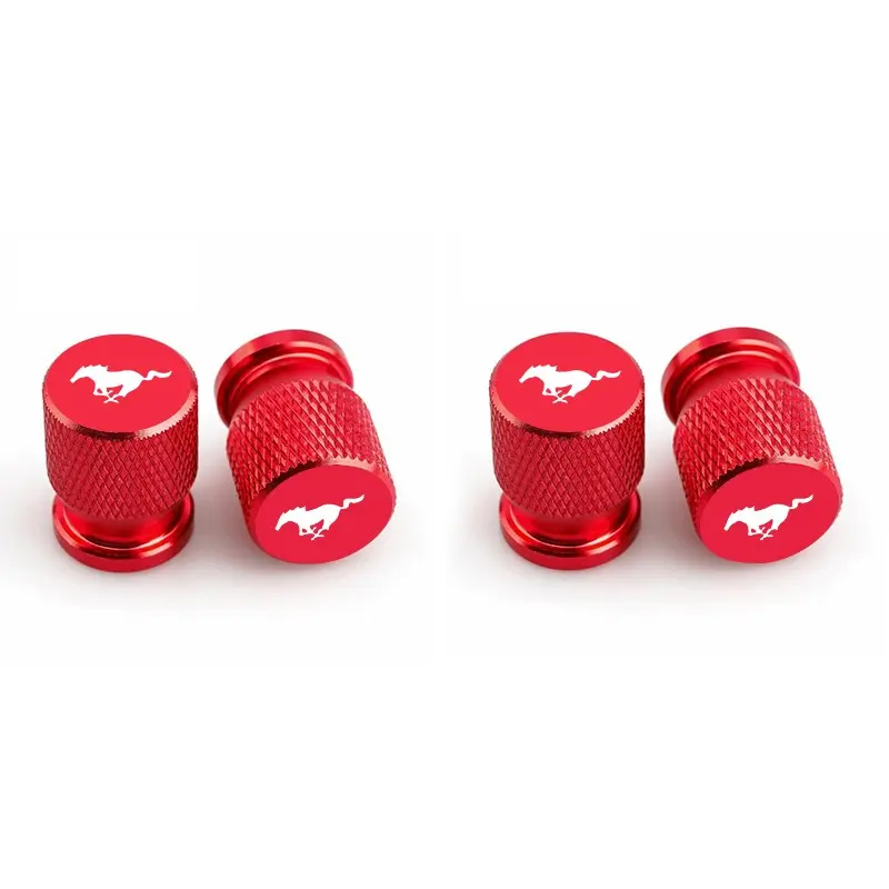Car Wheel Tire Valve Caps, Tyre Stem Covers, Airdust Waterproof, Durable, for Ford Mustang, Focus, Mondeo, Festiva, Fusion, Fiesta, Car Accessories