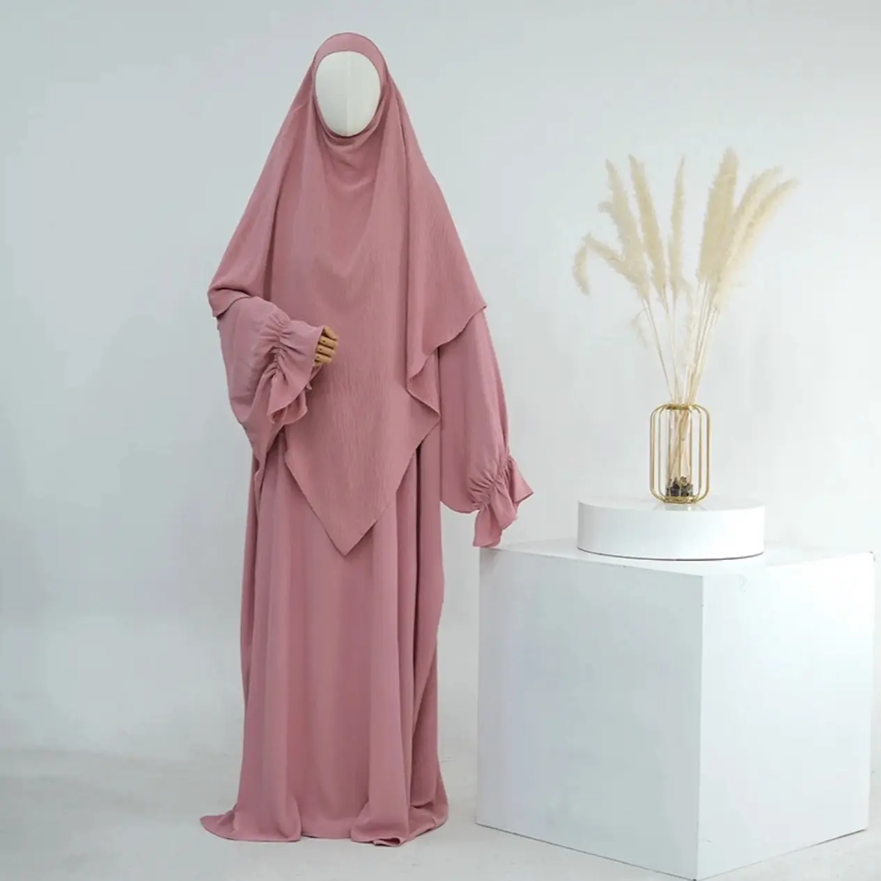 Layal Abaya Set w/ Matching Layered Khimar Niqab