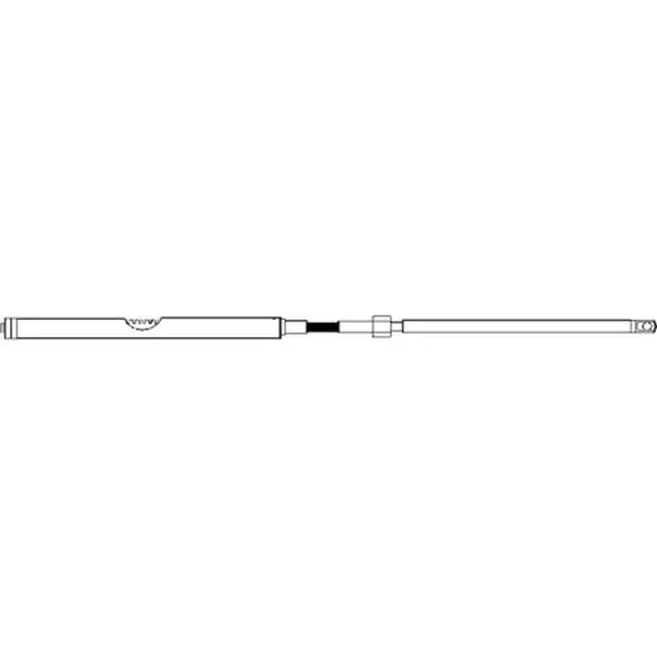 M86X12 Morse Command 200 Rack Replacement Steering Cable Assembly - 12 ft Stainless Steel Armor Core, Solid Fittings, Teleflex SC124, Max Efficiency, Minimal Lost Motion, Enhanced Longevity