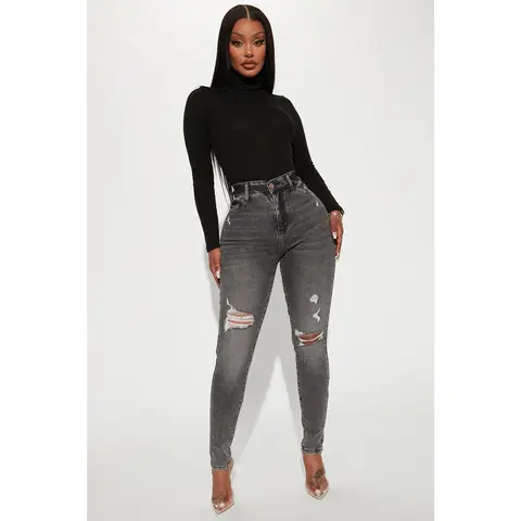 Living Life High Stretch Skinny Jeans - Black Wash