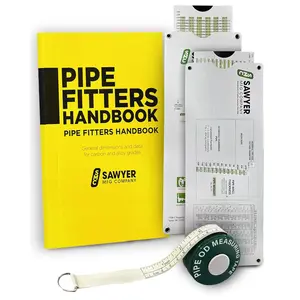 The Tech Pack: Ultimate Pipefitter's Bundle - Pipefitter's Handbook, Compact Pipe Tape & Slide Rule Tool for Accurate Pipe Measurements, Welding Specs & Fitting Dimensions