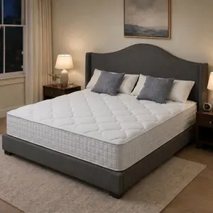 Twin/Full/Queen size hybrid mattress, 8–10–12–14 inches, memory foam and spring, medium-firm feel, lumbar support, back pain relief, quiet motion isolation for couples, compressed bed-in-a-box, easy setup living room furniture high quality mattress topper