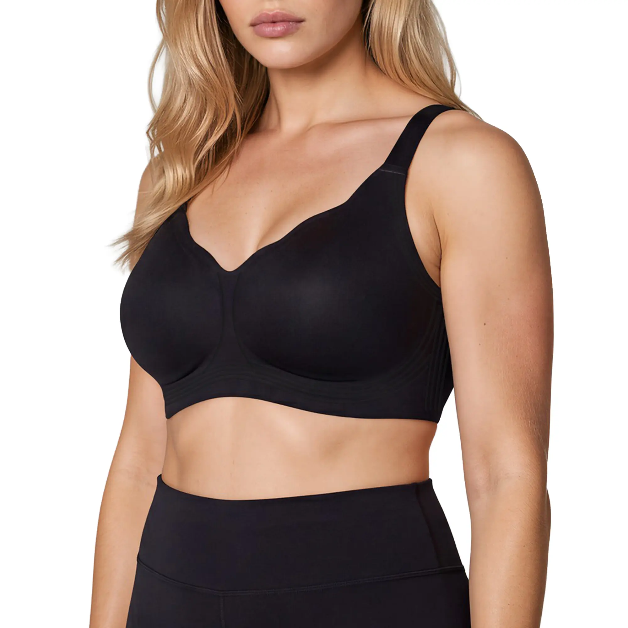RIOTHE Women Wirefree Bras Full Coverage No Underwire Everyday Bras – Comfortable Wireless Jelly Bra with Push up Adjustable Womenswear