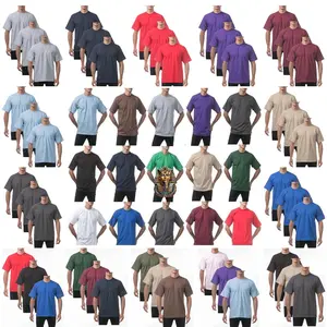 Pro Club 3 Shirts  Men's Heavyweight Short Sleeve T-Shirt Cotton Streetwear Vintage Shirts Round Neck Casual Wear