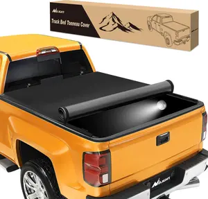 Nilight Soft Roll Up Truck Bed Tonneau Cover Compatible with Chevy Silverado 1500 / GMC Sierra 1500 2014 2015 2016 2017 2018 6.6ft Car Protector  dealsforyoudays