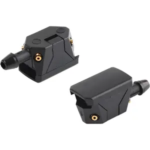 2 count Front Windshield Washer Nozzles, 4 Holes Straight Column Auto Window Wiper Washer Sprayers, Universal Windshield Left Right Wiper Sprayer Nozzle for   SUVs
