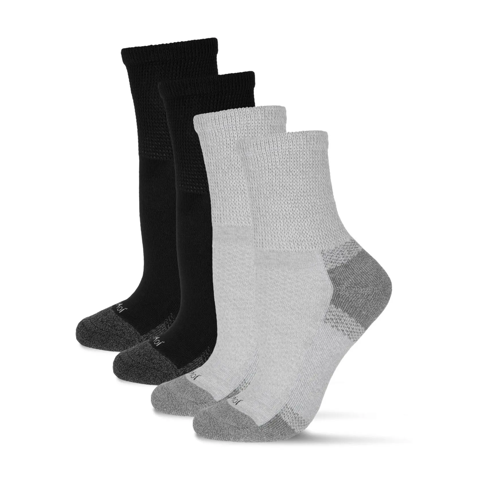Wellfit by Memoi 2 Pair Diabetic Half CushionQuarter Sock