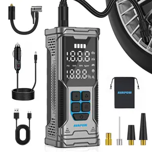 180PSI Portable Air Compressor, Cordless Tire Inflator, Air Pump for Car Tires with Digital Pressure Gauge, LED Light, Auto Shutoff, AVAPOW