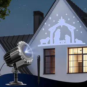 Christmas Nativity Scene Projector, Nativity LED Projector Lights Outdoor with Timer Remote, Christmas Waterproof Holy Projector for Outside Indoor Xmas Party Garden Yard Home Decoration